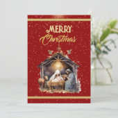 Merry Christmas Greetings: Gold, Red & Silver  Hol シーズンカード (スタンド正面)