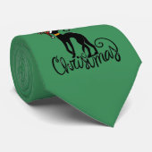 Merry Christmas Greyhound Reindeer  ネクタイ (ロール)