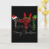 Merry Christmas Hairstylist Funny Tool Hairdresser カード (黄色い花)