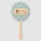 Merry Christmas Hand Fan – Festive Holiday Design  ハンドファン (裏面)