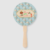 Merry Christmas Hand Fan – Festive Holiday Design  ハンドファン (正面)