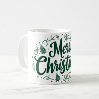 Merry Christmas Hand Lettering Mug コーヒーマグカップ
