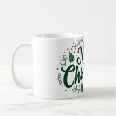 Merry Christmas Hand Lettering Mug コーヒーマグカップ (左)