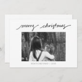 Merry Christmas - Handwritten Minimalist Card シーズンカード (正面/裏面)