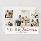 Merry Christmas Handwritten Script 7 Photo シーズンカード (正面)