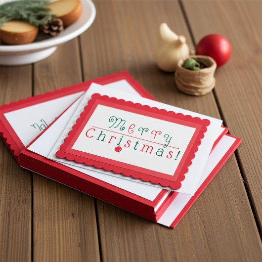 Merry Christmas, Hanging Ornament Red Christmas カード