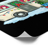 Merry Christmas Happy Camper Fun Camping Life Fami ポスター (角)