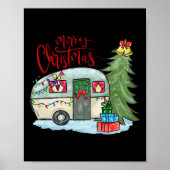 Merry Christmas Happy Camper Fun Camping Life Fami ポスター (正面)