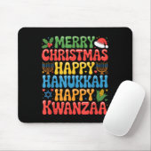 Merry Christmas Happy Hanukkah Kwanzaa Quote  マウスパッド (マウス)