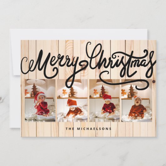 MERRY CHRISTMAS Happy Holidaysあなたの写真を追加 (正面)