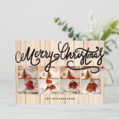 MERRY CHRISTMAS Happy Holidaysあなたの写真を追加 (スタンド正面)