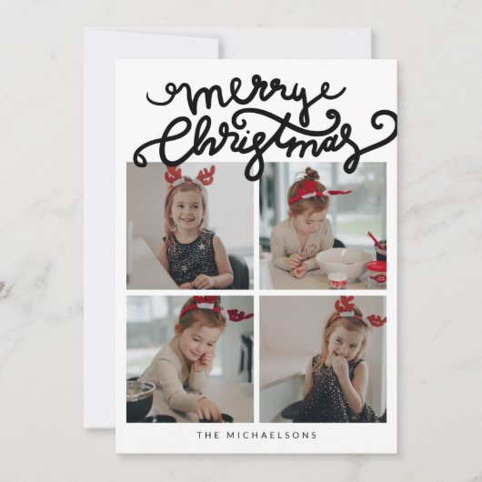 MERRY CHRISTMAS Happy Holidaysあなたの写真を追加 (正面)