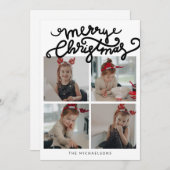 MERRY CHRISTMAS Happy Holidaysあなたの写真を追加 (正面/裏面)