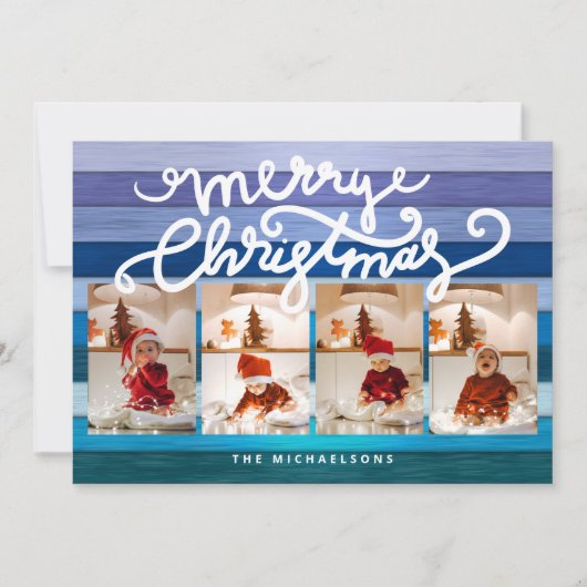MERRY CHRISTMAS Happy Holidaysあなたの写真を追加 (正面)
