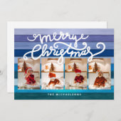 MERRY CHRISTMAS Happy Holidaysあなたの写真を追加 (正面/裏面)