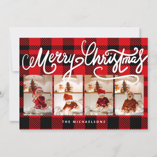 MERRY CHRISTMAS Happy Holidaysあなたの写真を追加 (正面)