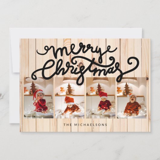 MERRY CHRISTMAS Happy Holidaysあなたの写真を追加 (正面)