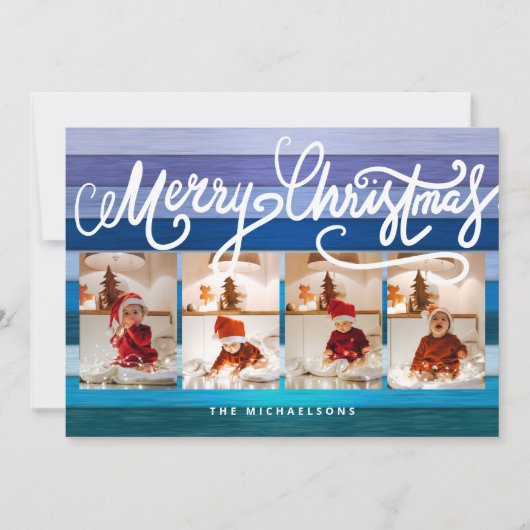 MERRY CHRISTMAS Happy Holidaysあなたの写真を追加 (正面)