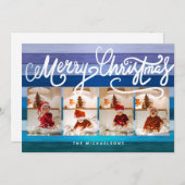 MERRY CHRISTMAS Happy Holidaysあなたの写真を追加 (正面/裏面)