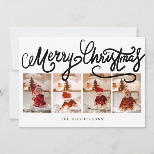 MERRY CHRISTMAS Happy Holidaysあなたの写真を追加 (正面)