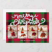 MERRY CHRISTMAS Happy Holidaysあなたの写真を追加 (正面/裏面)