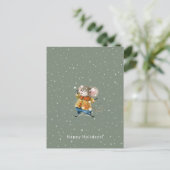 Merry Christmas Happy Holidays Mouse Card ポストカード (スタンド正面)
