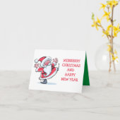 MERRY CHRISTMAS/HAPPY NEW YEAR カード (黄色い花)