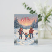 Merry Christmas & Happy New Year シーズンポストカード (スタンド正面)