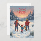 Merry Christmas & Happy New Year シーズンポストカード (正面/裏面)