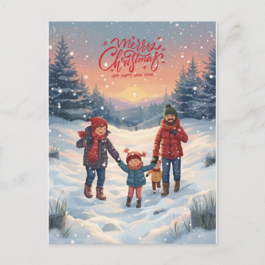 Merry Christmas & Happy New Year シーズンポストカード (正面)
