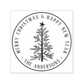 Merry Christmas & Happy New Year  セルフインキングスタンプ (デザイン)