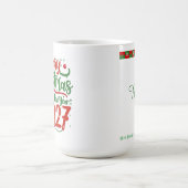 Merry Christmas Happy New Year 2026 Reindeer コーヒーマグカップ (中央)
