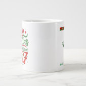 Merry Christmas Happy New Year 2026 Reindeer ジャンボコーヒーマグカップ (正面)