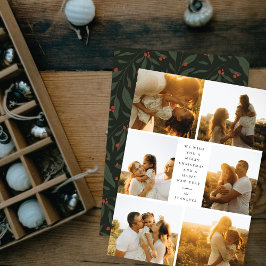 Merry Christmas & Happy New Year 6 Photo Collage シーズンカード