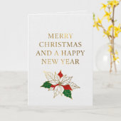 Merry Christmas & Happy New Year Card カード (黄色い花)