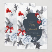 Merry Christmas happy new year card サンキューカード (正面/裏面)