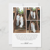 Merry Christmas Happy New Year Family 4 Photos シーズンカード (裏面)