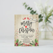 Merry Christmas Happy New Year Holiday Santa Party ポストカード (スタンド正面)