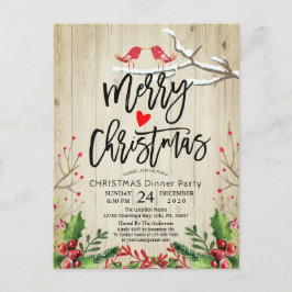 Merry Christmas Happy New Year Holiday Santa Party ポストカード