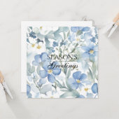 Merry Christmas Happy New Year Holiday Season カード (正面/裏面インサイチュ)