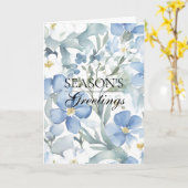 Merry Christmas Happy New Year Holiday Season カード (黄色い花)