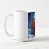 Merry Christmas Happy New Year Holiday Season コーヒーマグカップ (左)