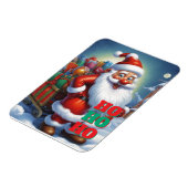 Merry Christmas Happy New Year Holiday Season Card マグネット (左側)