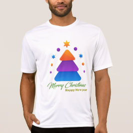 Merry Christmas Happy New Year Men’s Sport-Tek Com Tシャツ