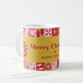 Merry Christmas & Happy New Year Mug コーヒーマグカップ (正面左)