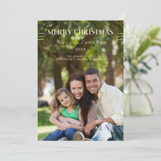 Merry Christmas Happy New Year Script Custom Photo (スタンド正面)