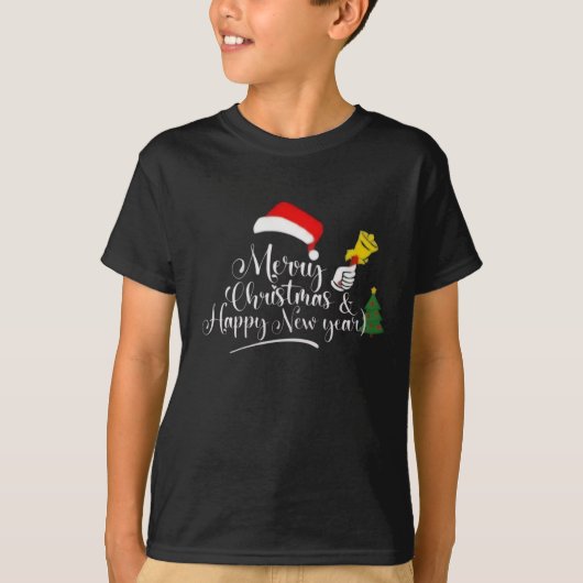 Merry Christmas & Happy New year T-Shirt Tシャツ (正面)