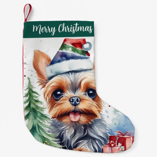 Merry Christmas Hat Festive Yorkshire - スモールクリスマスストッキング (正面)