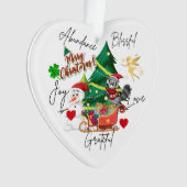 Merry Christmas Heart Ornament | Joy&Love Design オーナメント (正面)