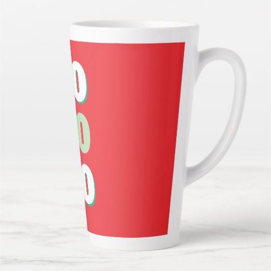 Merry Christmas HoHoHo Party Minimalist Plain カフェラテマグ (右)